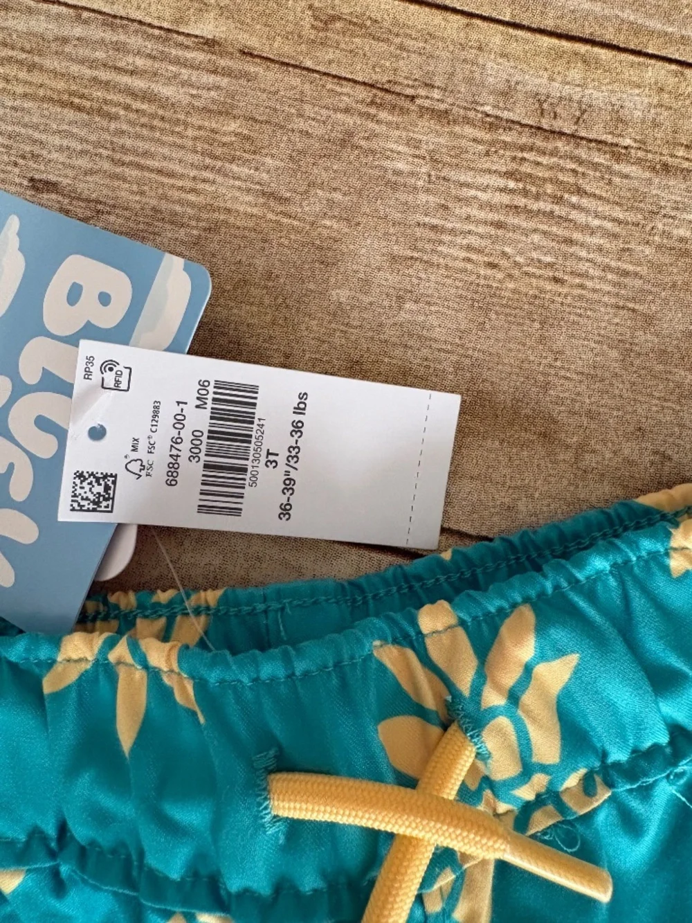 Old Navy Bluey Swim Trunks Kids 3T NWT